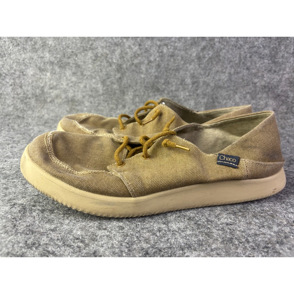 Chaco Paonia Loafers Mens 9 Tan Canvas Slip‎ On Casual Shoes JCH108353